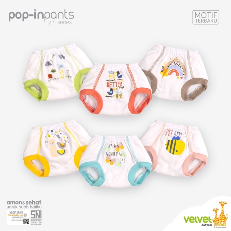 Velvet CELANA POP / Celana Kacamata Bayi (1pack=3pcs)