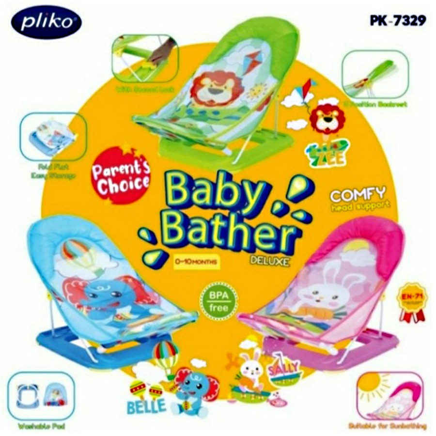 Pliko Baby Bather Deluxe PK7329 for Baby Newborn 0-10m Kursi Mandi Bayi