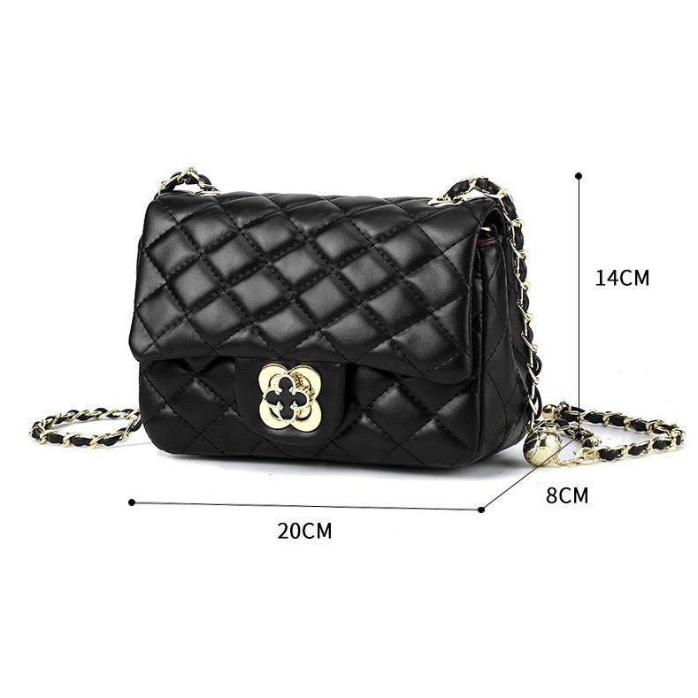 EL 5645 LT 1469 RISCE TAS SELEMPANG MINI BLACK WHITE IMPORT WANITA CEWEK PEREMPUAN JAKARTA BATAM