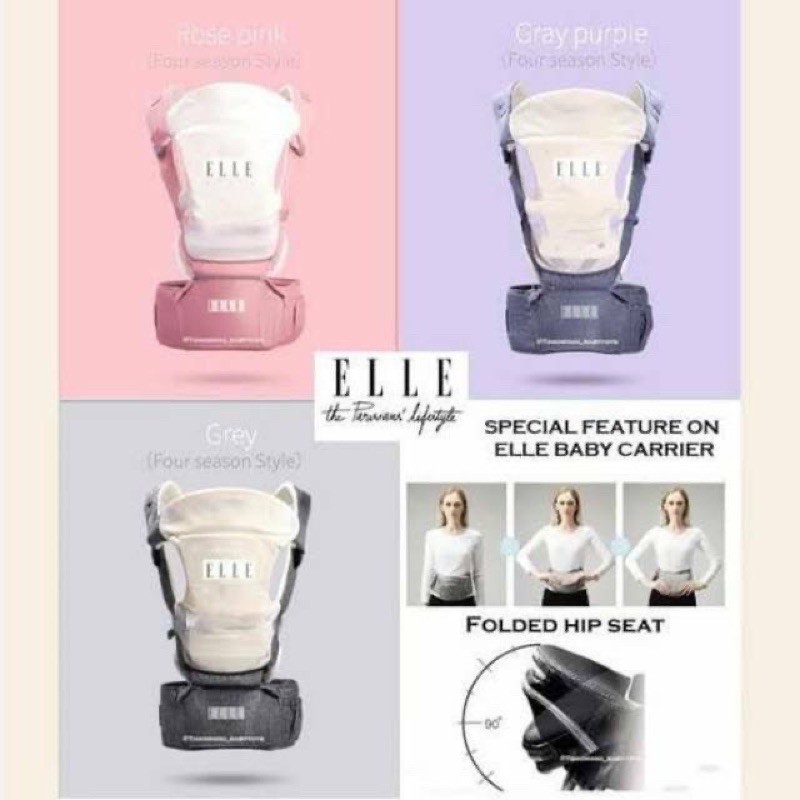 [TERMURAH] NEW Elle ULTIMATE 9 in 1 Hipseat Carrier - Grey Baby Carrier Gendongan Bayi