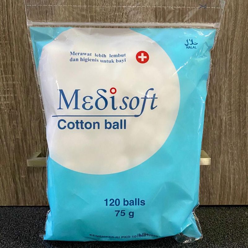 Medisoft Cotton Ball Kapas Bola Bayi Cebok isi 120 ball