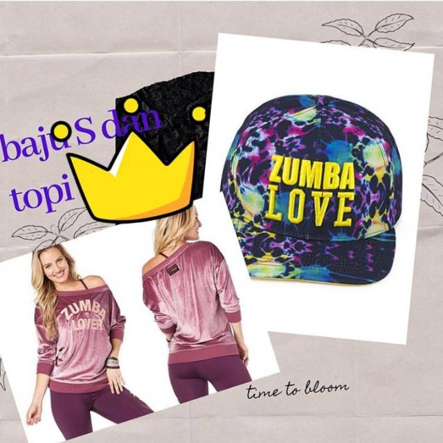 Satu Set Atasan Top Zumba Wear Original Pullover dan Topi