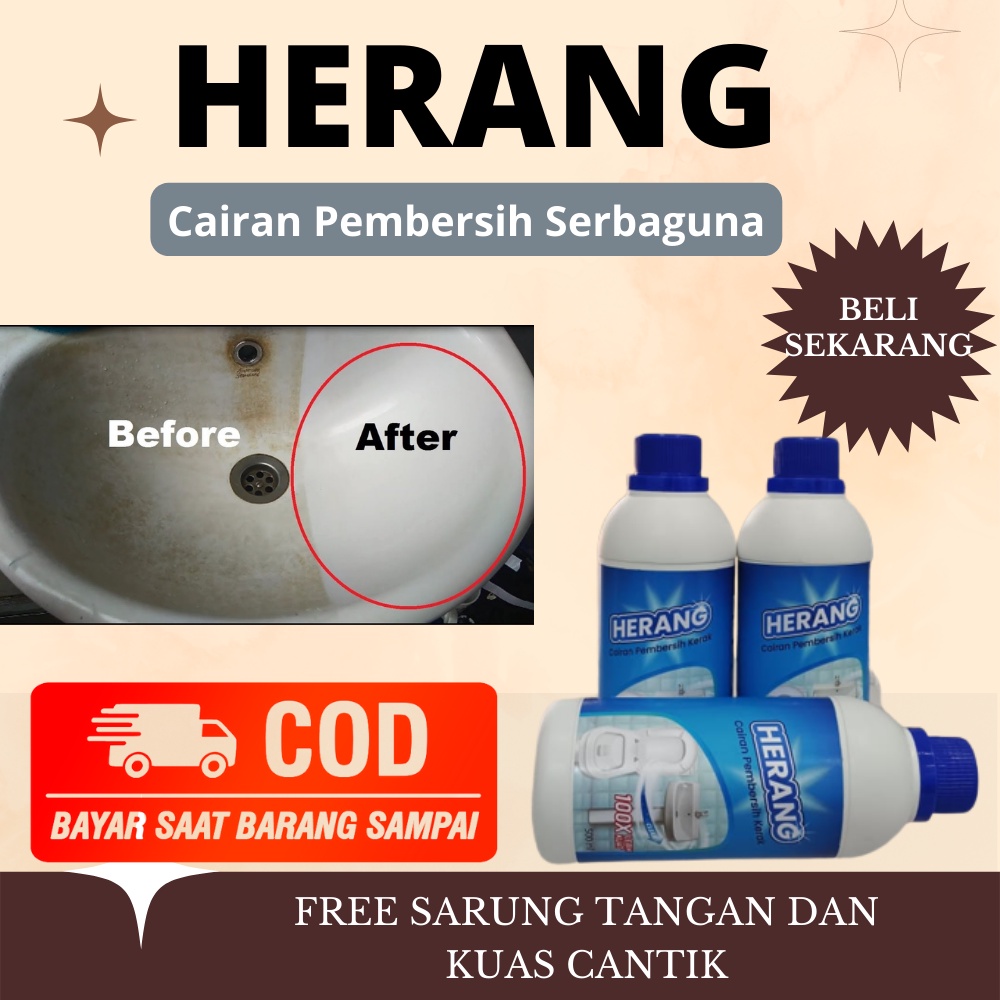 HERANG - Pembersih lantai kamar mandi Original 100% - Pembersih Kerak Kamar Mandi, wc, wastafel Grat