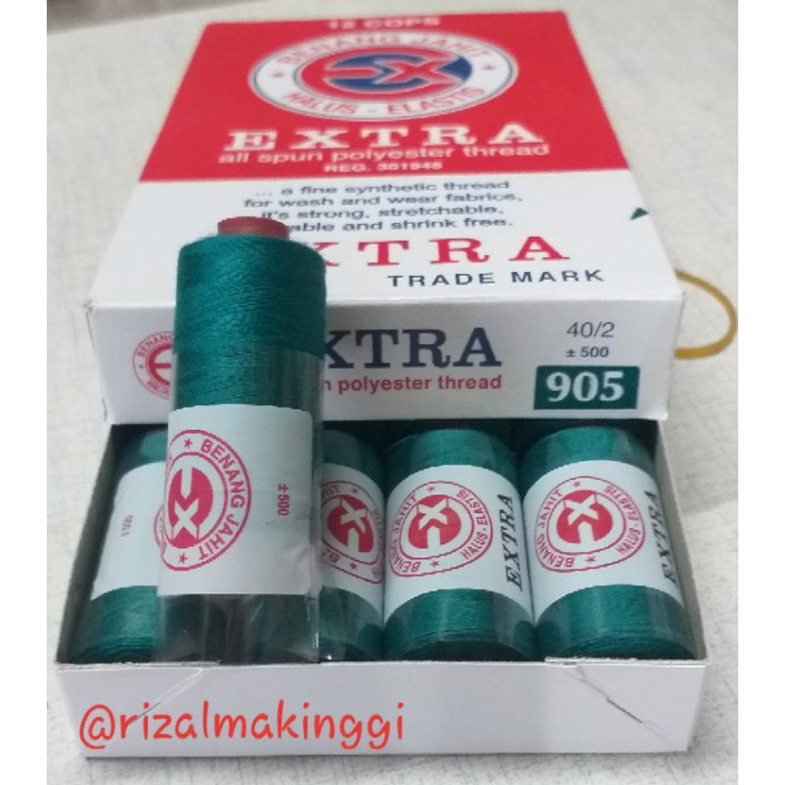 benang jahit extra hijau (905)500 yards
