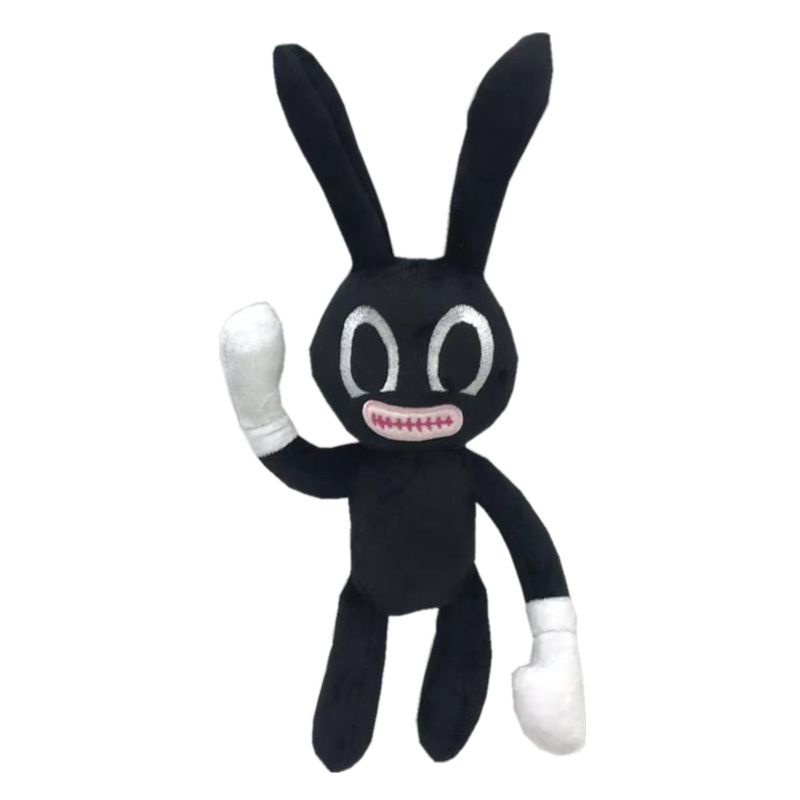 40cm Mainan Cartoon Siren Head Horror Black Bunny Rabbit Plush Stuffed Doll Kids Gift Toy Boneka