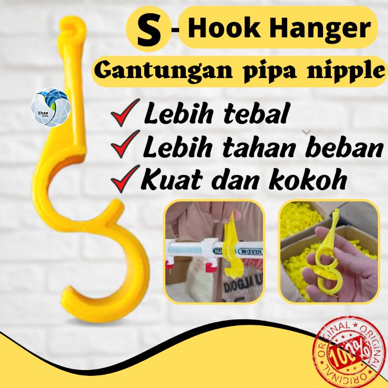 Gantungan Pipa Nipple S-Hooks Hanger Nipel Nipple Nippel Nepel Ayam Broiler