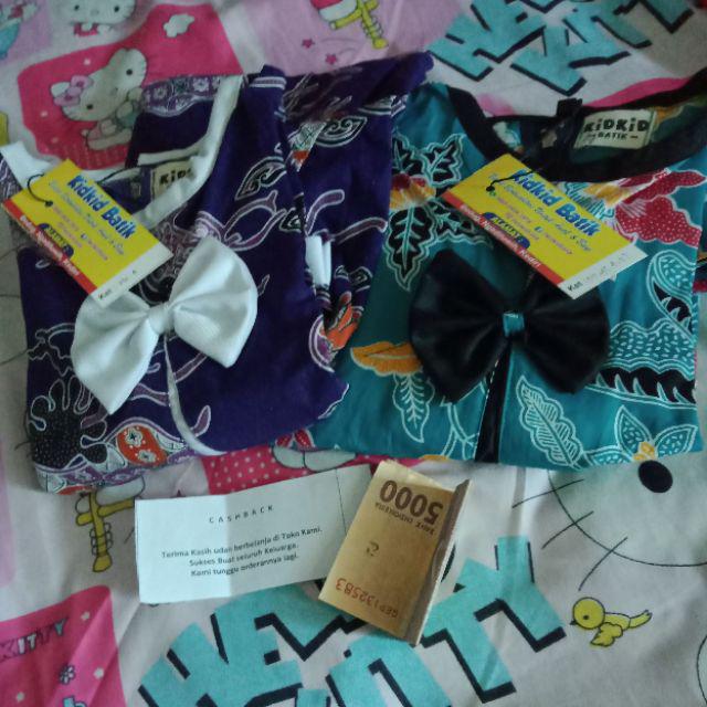 Blouse Batik Anak Ungu Cantik Usia 1-13 Tahun