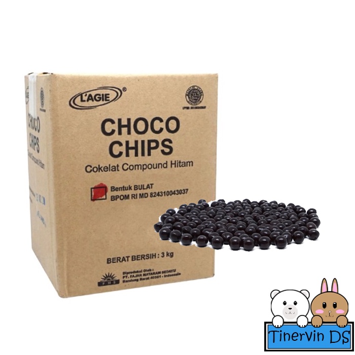 

Chocolate Chips - Lagie 1/2 Bulat - REPACK 500gr