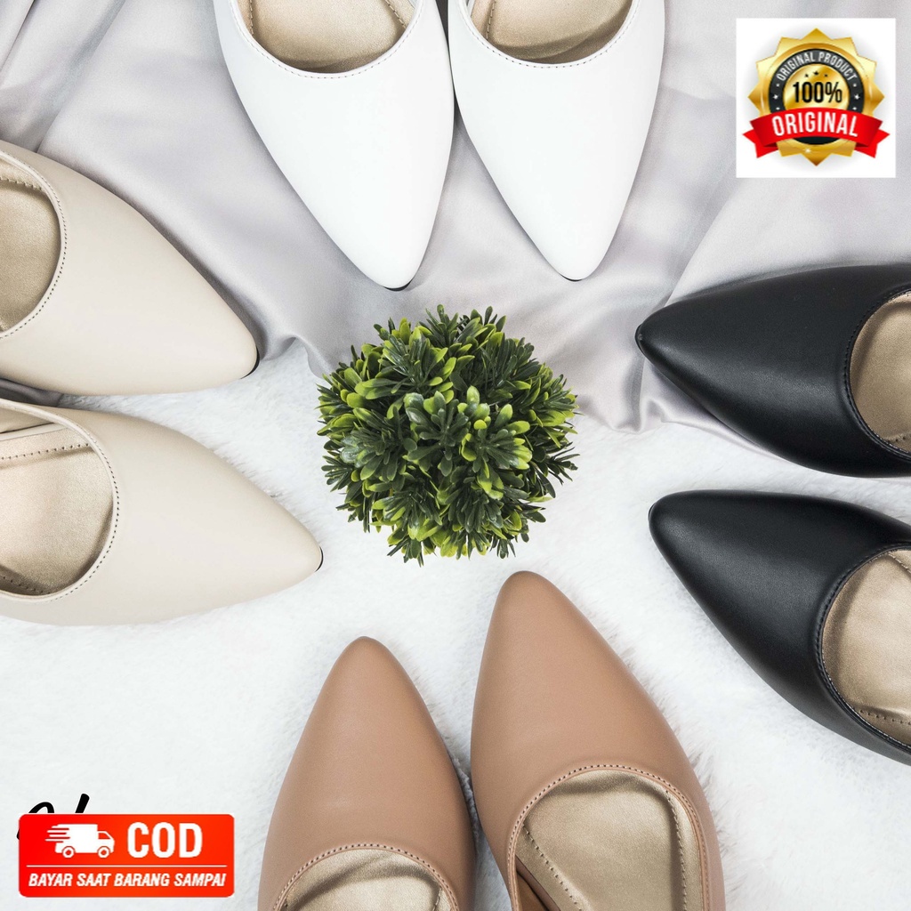 sepatu heels mules wanita - seis viona series