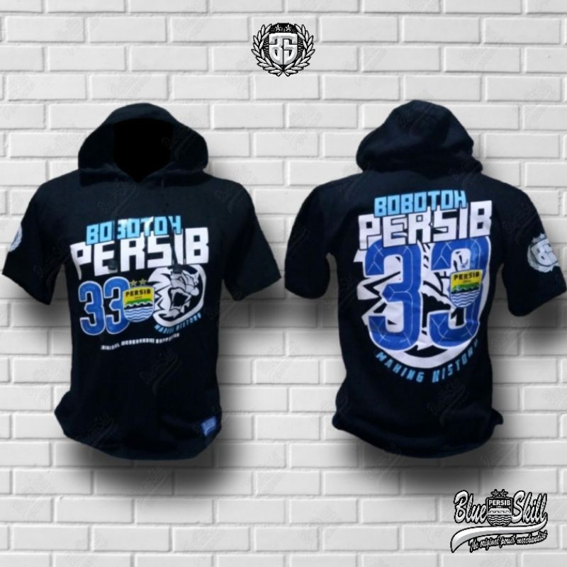 Kaos hoodie PERSIB / kaos hoodie pendek / atasan dewasa / kaos BOBOTOH PERSIB pria dan wanita / kaos originalblueskill