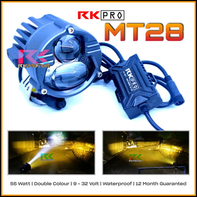 Lampu Led D2 Sorot Tembak Motor Mobil RK PRO MT28 MT-28 MT 28