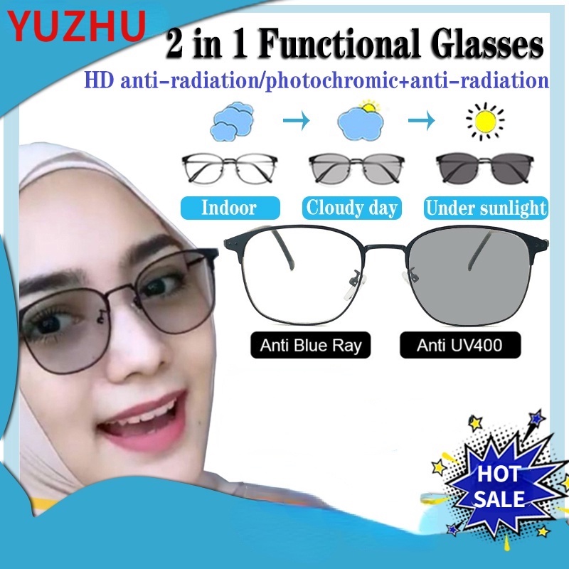 Kacamata Photochromic Anti Radiasi Komputer Anti Blue Light Untuk Unisex