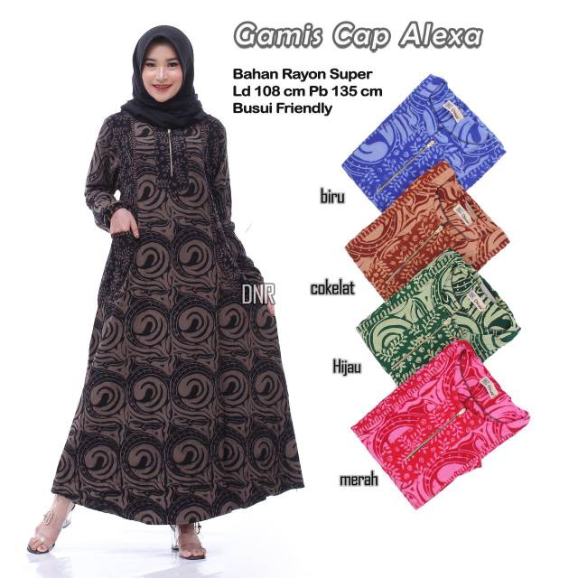 Gamis batik cap pekalongan model kekinian