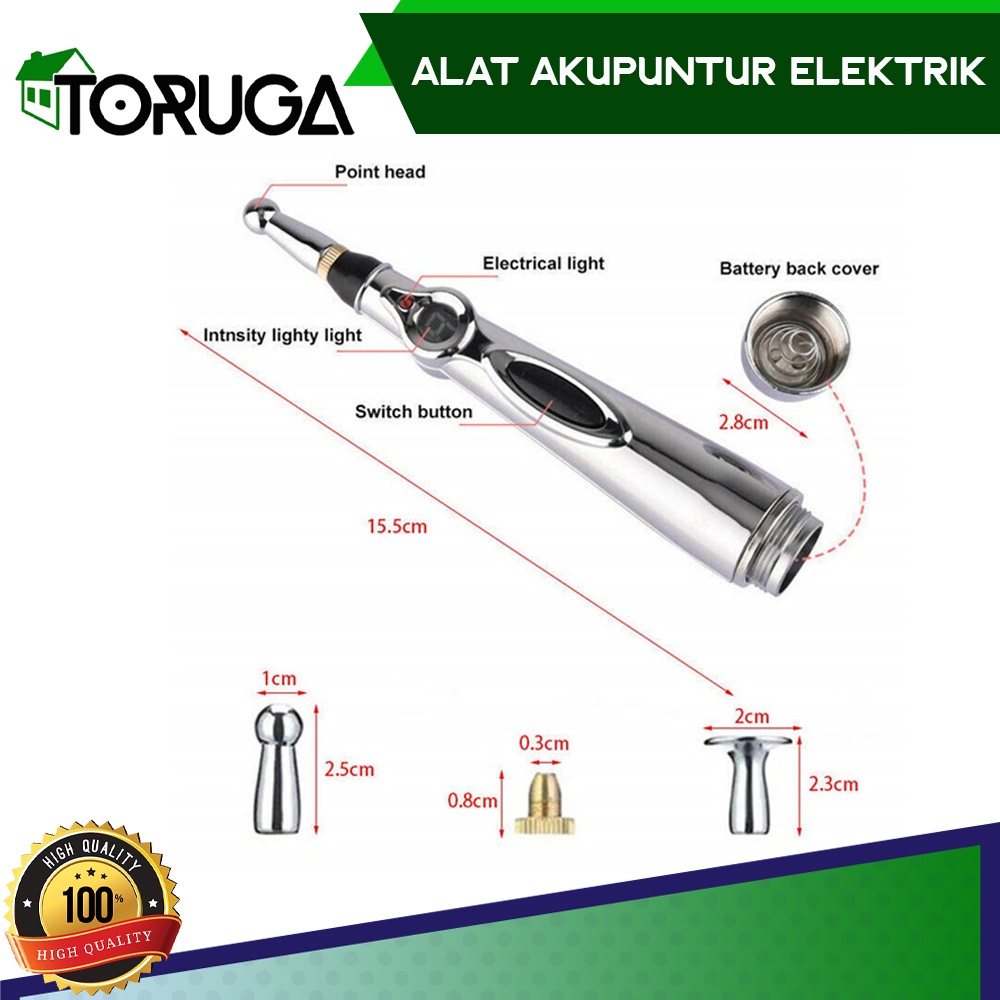 Electric Acupunture Pen Pijat Laser Therapy Meridian Refleksi Pena Alat Akupuntur Terapi DF-618 MASSAGER PEN + GEL