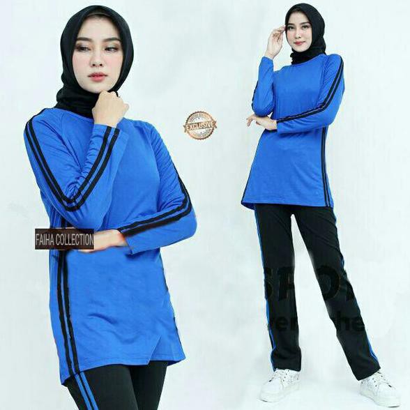 KAOS OLAHRAGA SETELAN BAJU SENAM WANITA SETELAN MUSLIM KAOS OLAHRAGA
