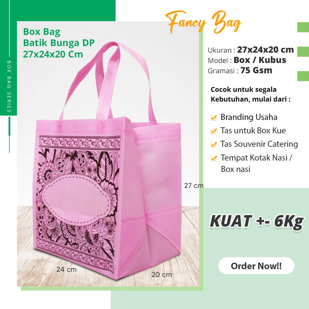 

Tas Spunbond | Tas Hajatan Tas Syukuran | Batik 27X24X20