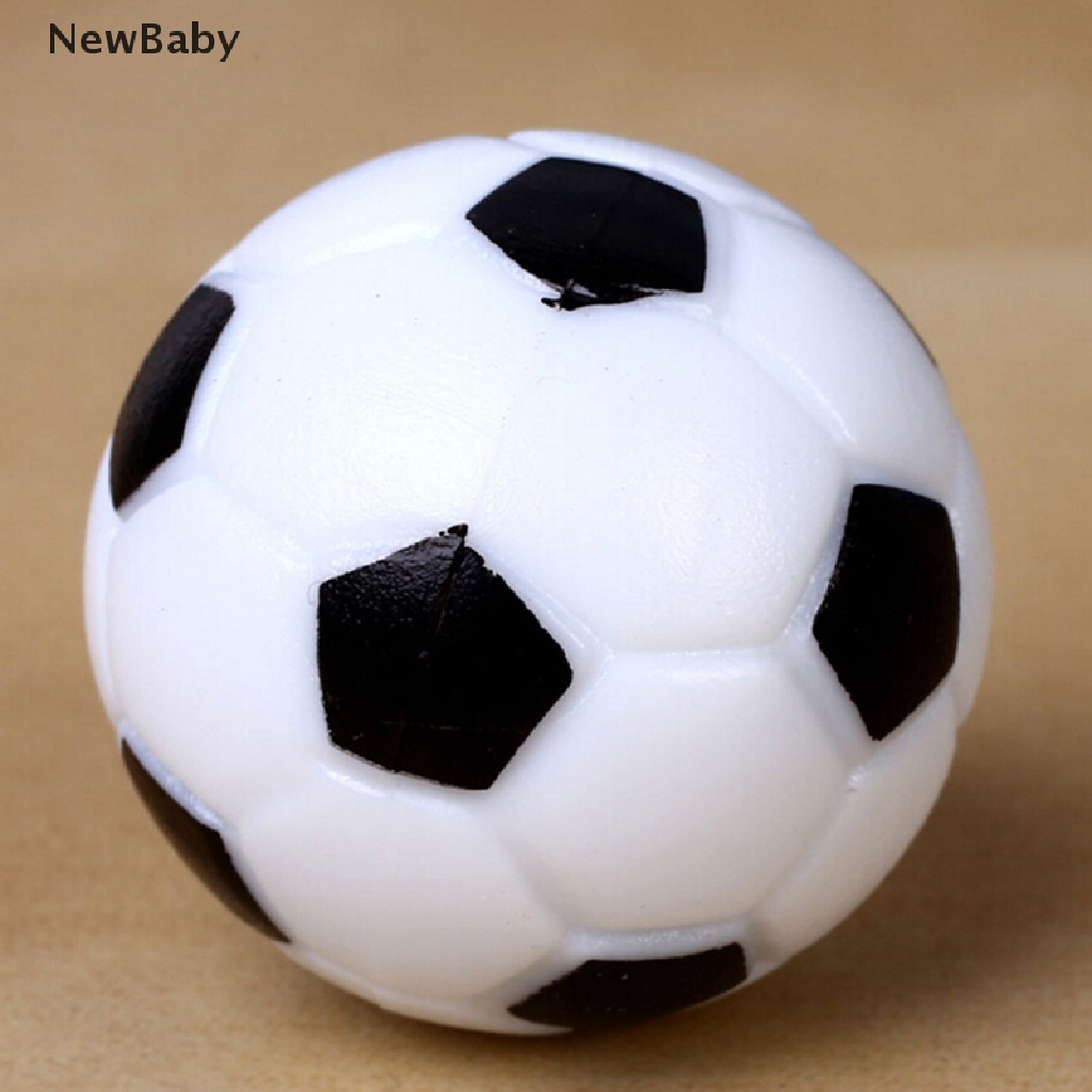 4pcs Bola Foosball 32mm Bahan Plastik Warna Hitam &amp; Putih Untuk Bayi