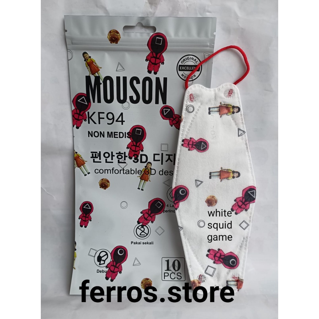 MASKER KF94 MOUSON MOTIF ISI 10 PCS