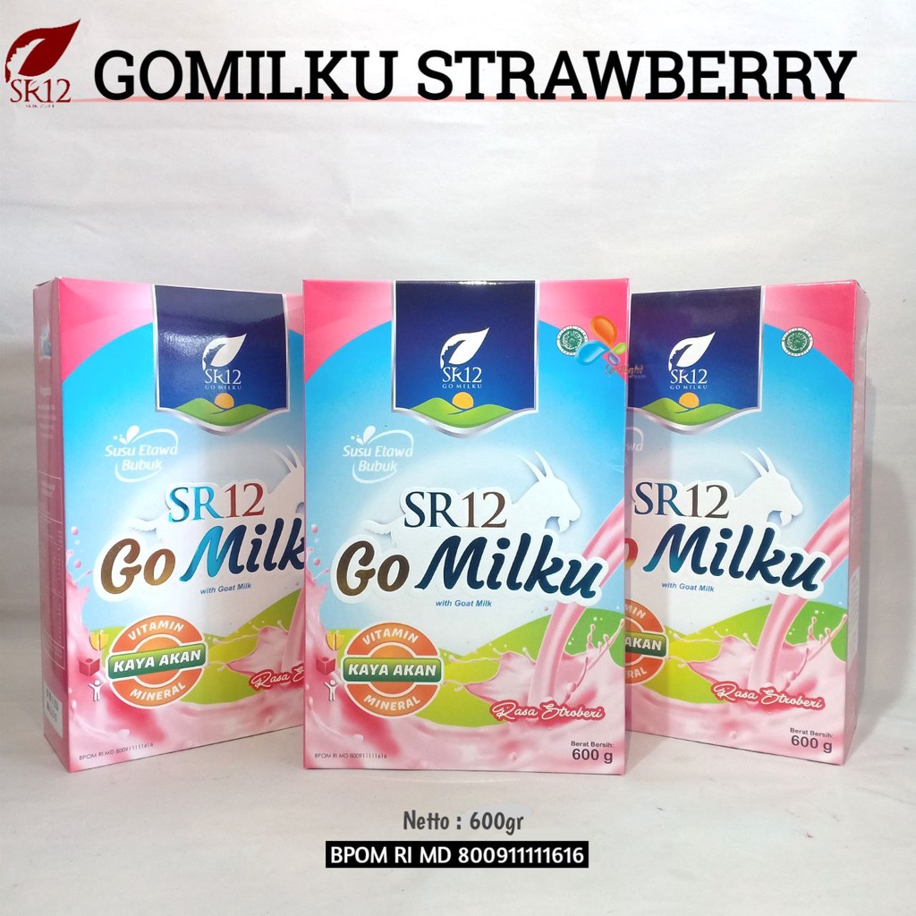 

Gomilku Rasa Strawberry SR12 Susu Kambing Etawa Rasa Strawberry SR12