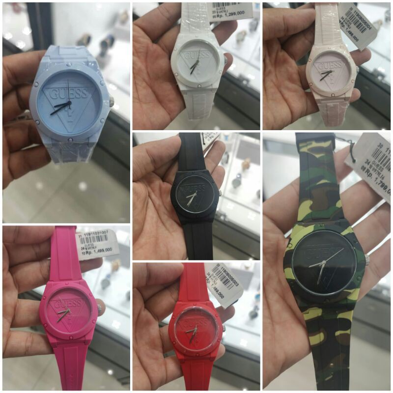 SALE JAM TANGAN GUESS W0979I LADIES NEW W0979L RUBBER ORI