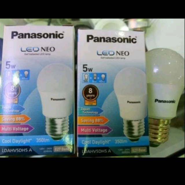 Lampu led 5w 5 watt panasonic lampu bulb led  5 w e27 lampu led 5w panasonic