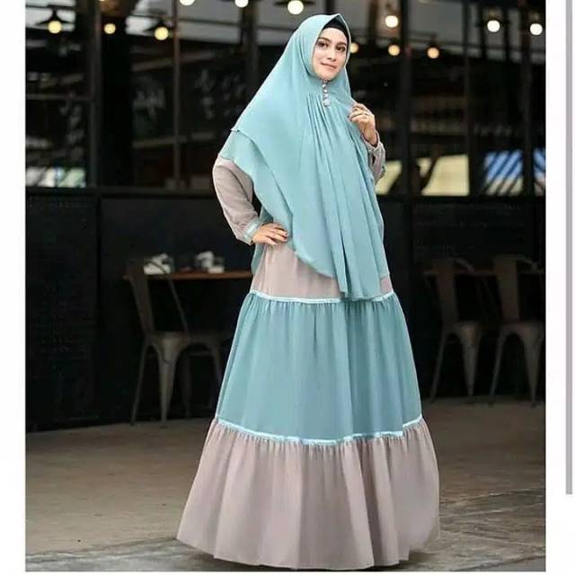 Nania syari pakaian wanita fashion muslim dress baju gamis