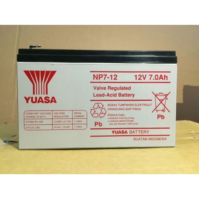 aki Ups Yuasa VRLA np7-12 12v 7ah ori indonesia