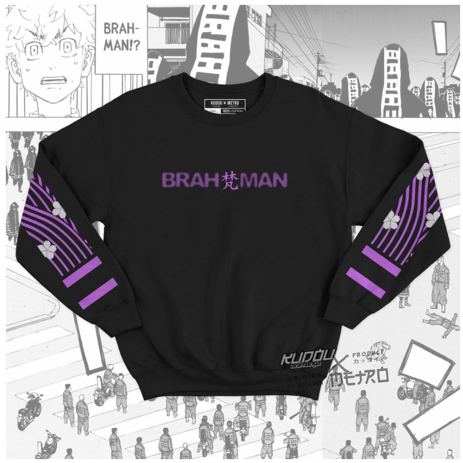 Crewneck V2 Gang Brahman Tokyo Revengers Anime Manga Geng Motor Kawaragi Senju
