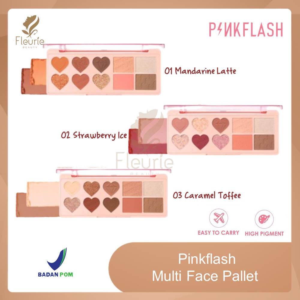 Pinkflash Multi Face Pallet PF-M02 - Pallete Wajah 10 Warna Pinkflash Blushon Contour Eyeshadow Original BPOM