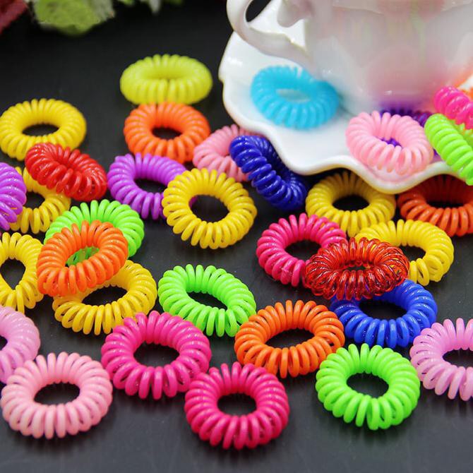 Karet Rambut Spiral Ikat Rambut Spiral Warna Warni LH122 Karet Rambut Spiral Ikat Rambut Spiral Warna Warni LH122
