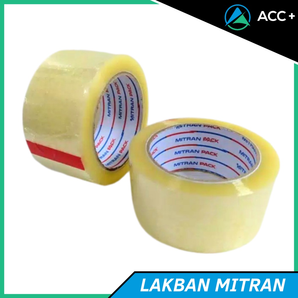 ORIGINAL LAKBAN MITRAN PACK COKLAT / BENING KUALITAS TEBAL KUAT 48mm x 90 YARD FULL / 80 METER