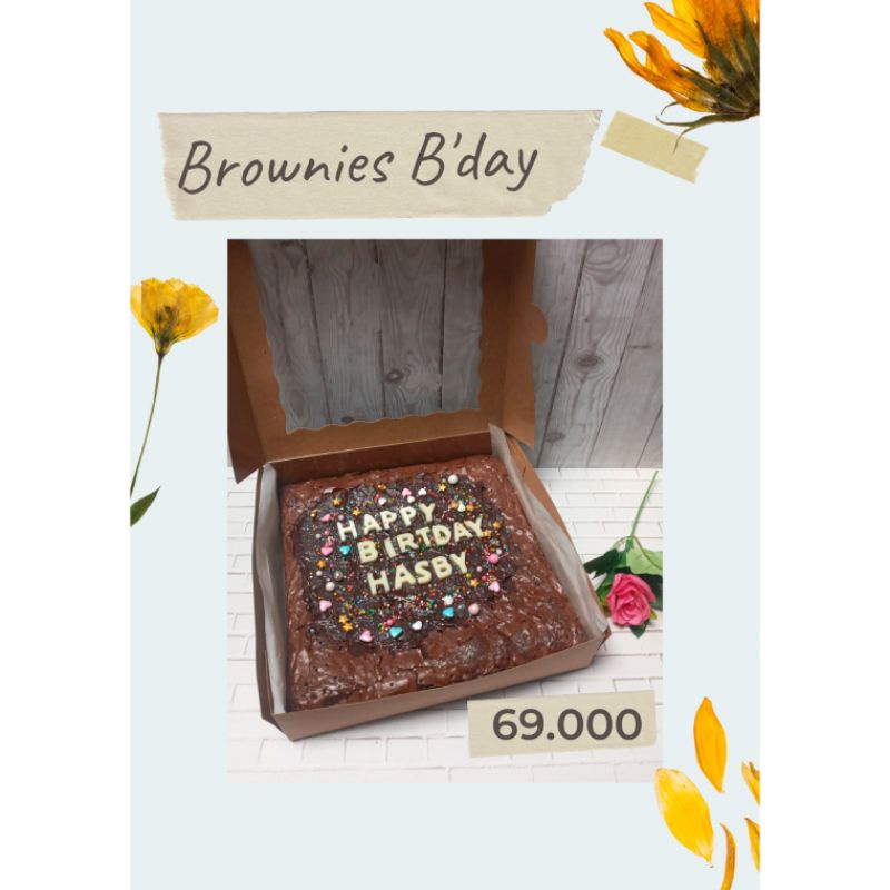 

Brownies ultah brownies birthday