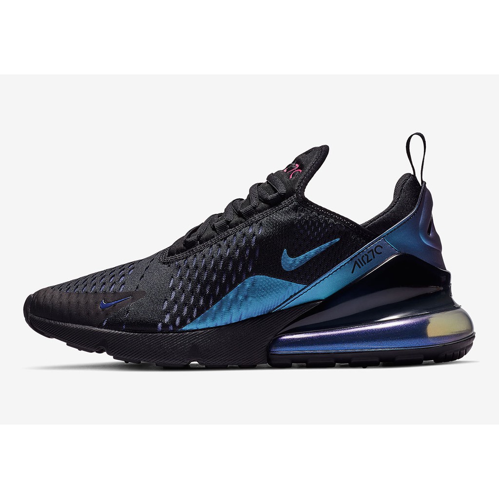 black and purple air max 270