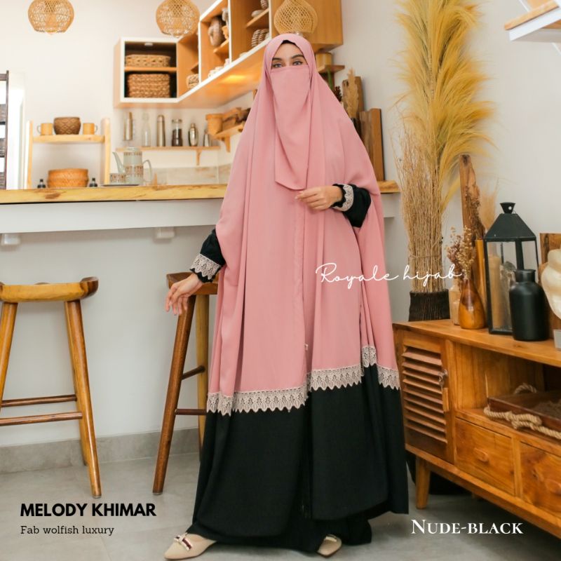 Melody khimar khimar overhead khimar floor ori royale hijab solo ni