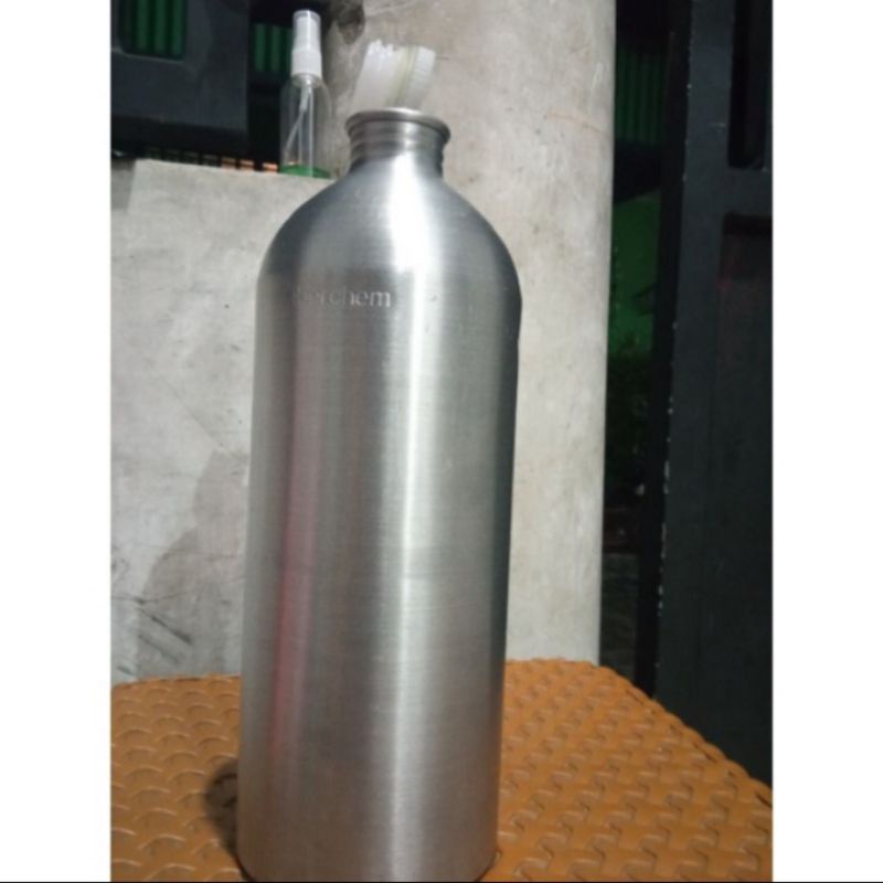KALENG 1 LITER (1.000 ML) SILVER. BOTOL ALUMUNIUM