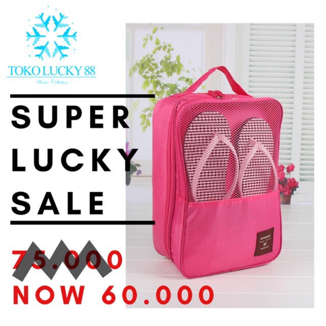 IMPORT Shoes Triple Organizer Tas Sepatu Organizer Size Besar Traveling Shoes Bag Triple