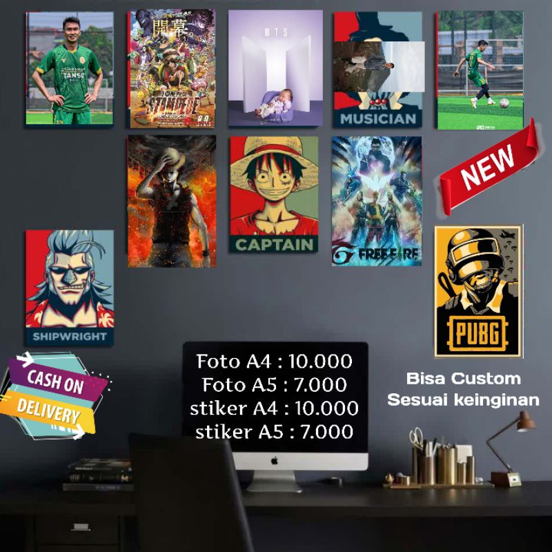 cetak foto atau stiker ukuran A4/A5
