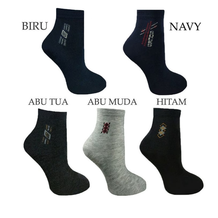 TOKO KL | kaos kaki Pria dewasa pendek motif / kaos kaki kerja kantoran formal / mens socks bussines murah