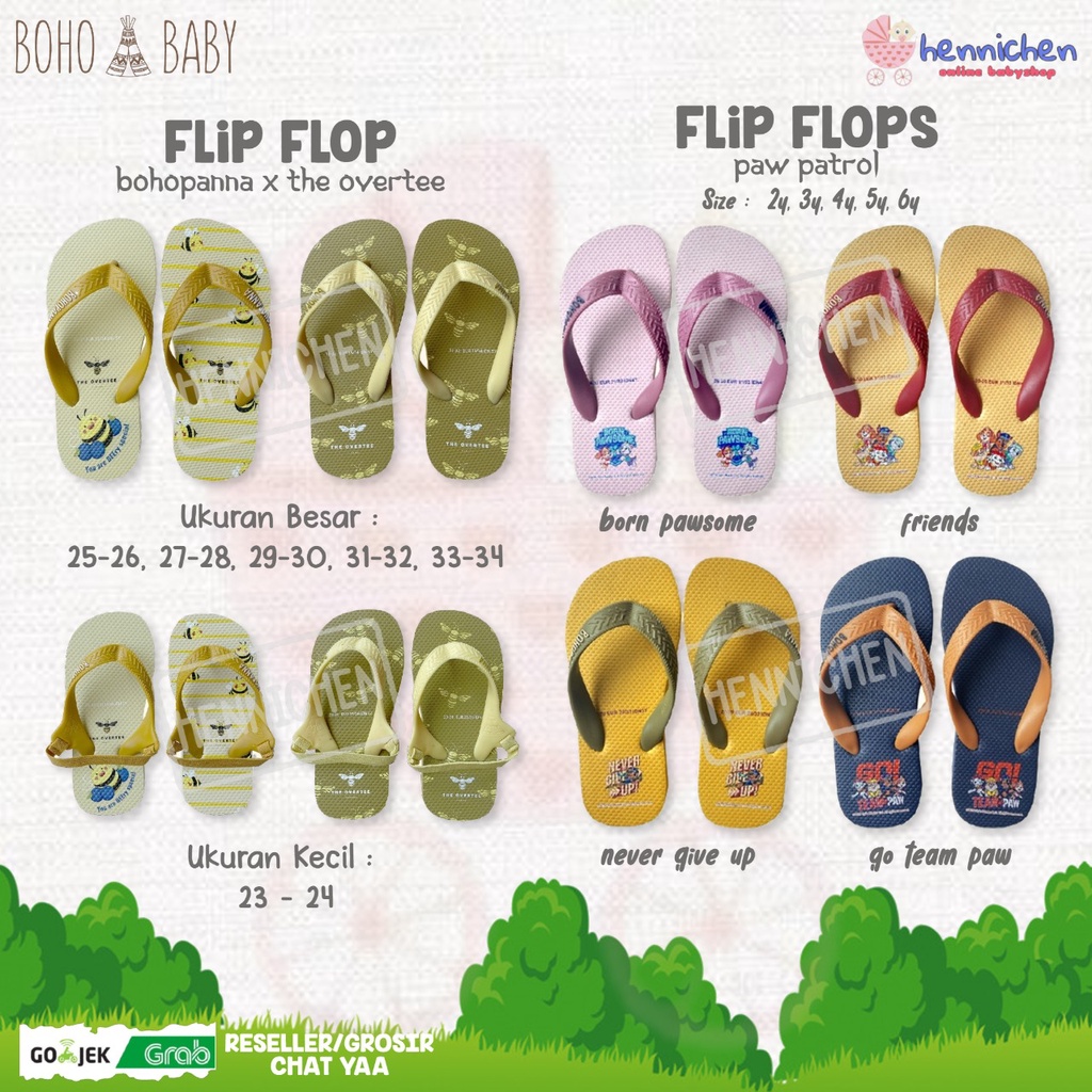 BOHOPANNA FLIP FLOPS PAW PATROL / BP X OT SENDAL ANAK SENDAL JEPIT ANAK PAW PATROL  1-6 thn