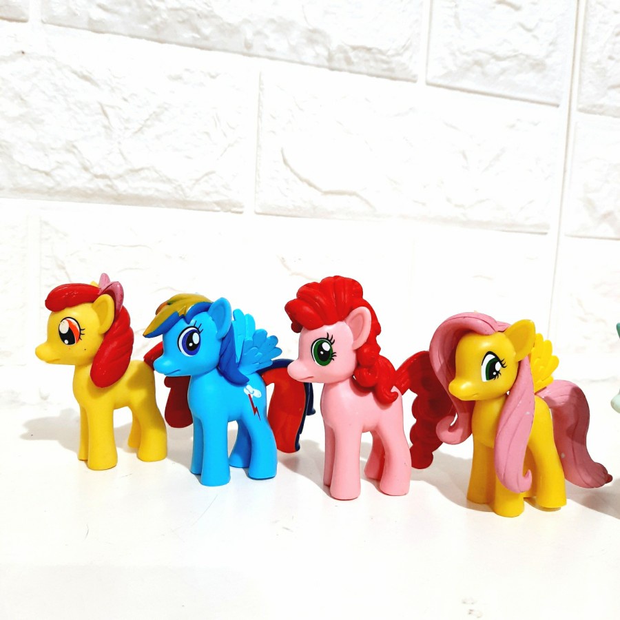 My Little Pony Set 12 Koleksi Figure Cake Topper kado mainan anak