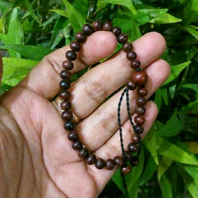 Gelang tasbih 33 butir kayu galih nagasari cirebon 5mm