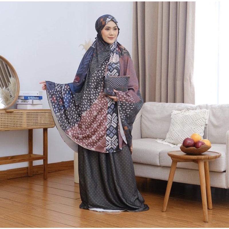 LAYLA - Mukena Nama 2in1 : Premium Silk Praying Set