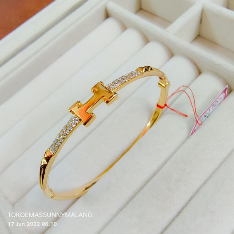 Gelang H emas asli 300%