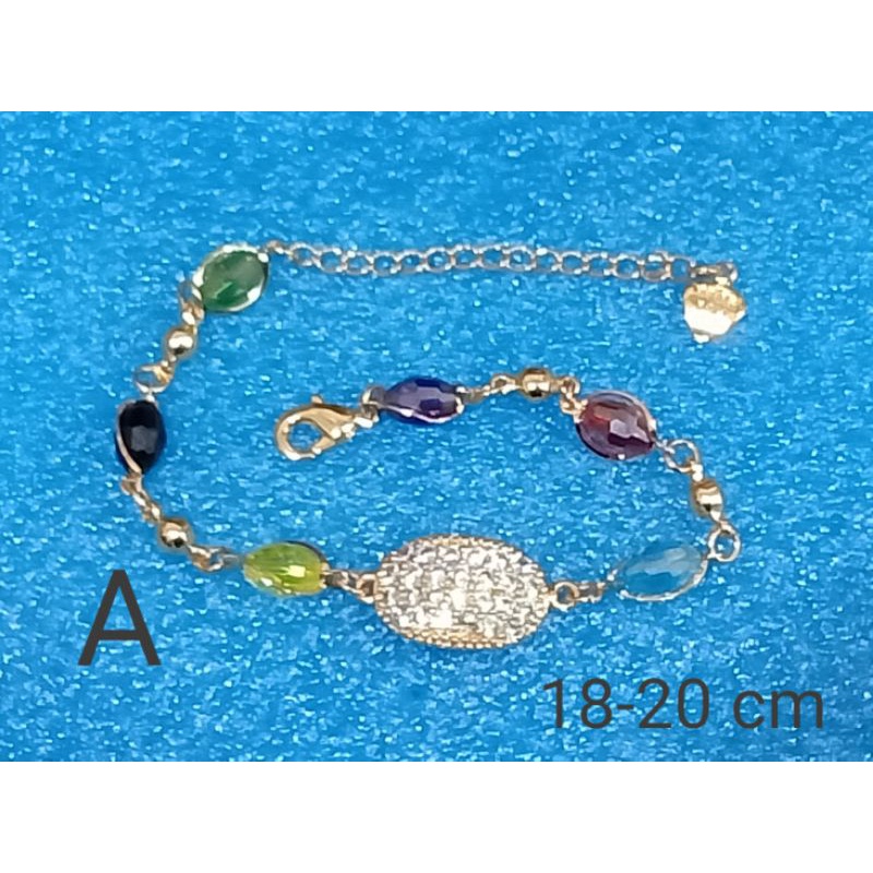 RAL401. Gelang tangan xuping wanita dewasa lapis emas dgn mata zircon ukuran 18-20 cm