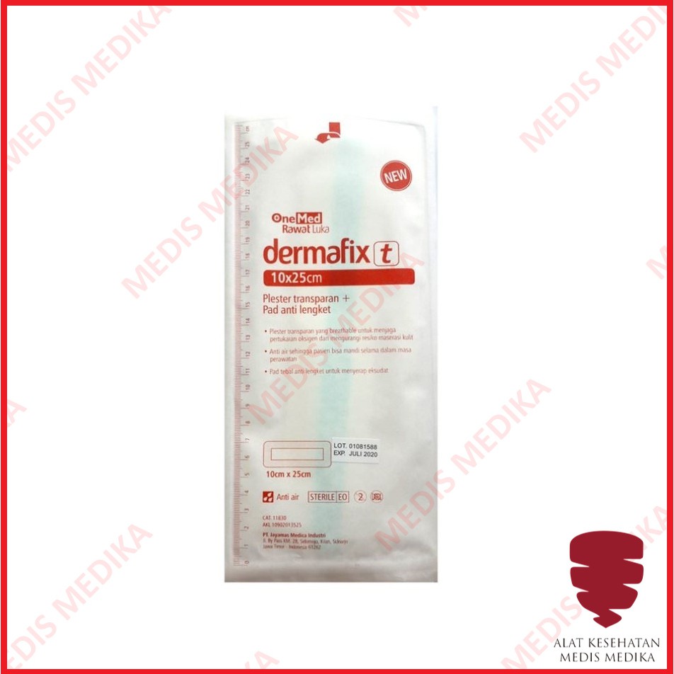 Dermafix T 10 x 25 cm Onemed Plaster Transparan 10x25cm Peralatan P3K Plester Luka Sesar Anti Air Bening 10x25 25cm