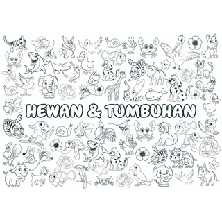 Poster Mewarnai Jumbo lengkap dengan crayon, siap untuk digunakan