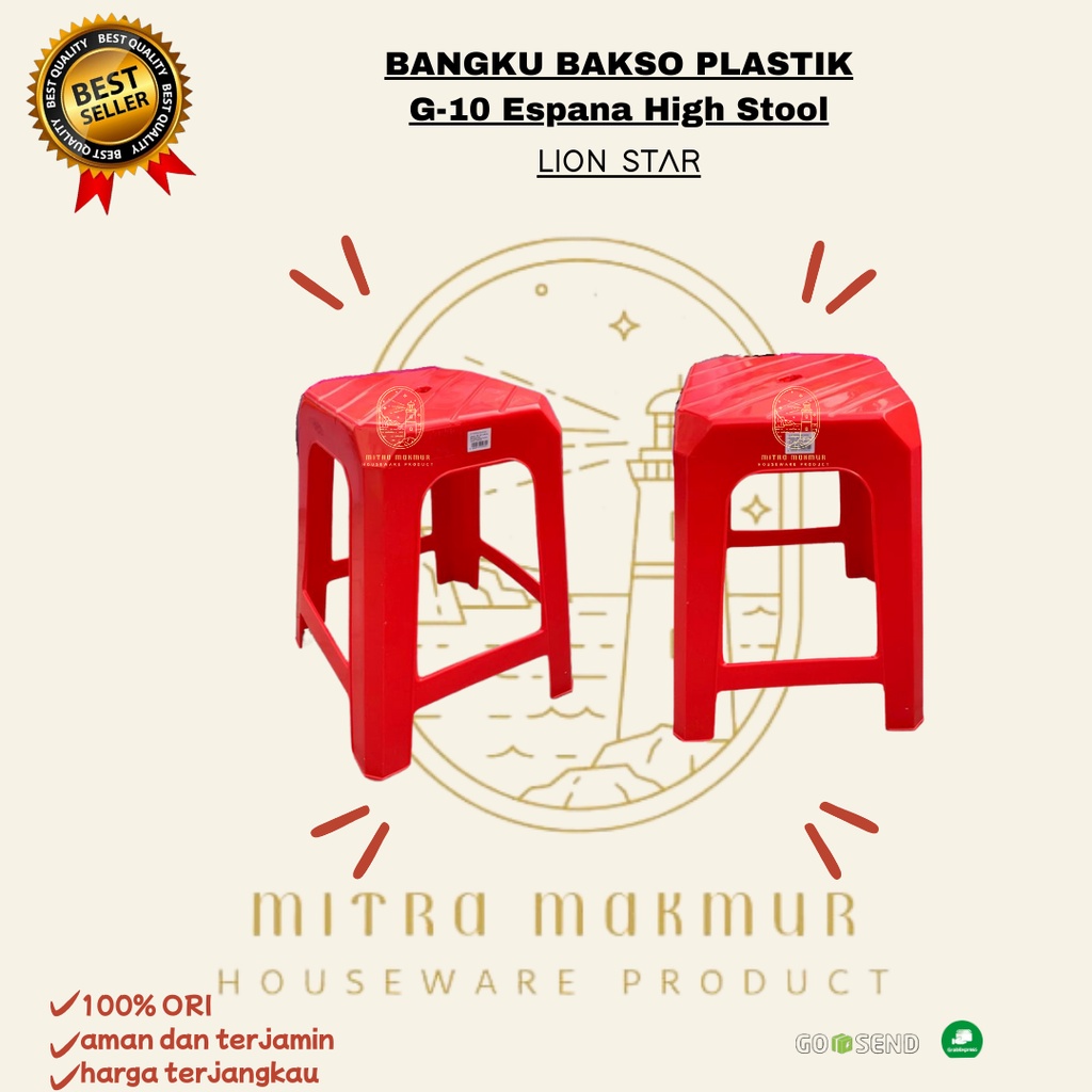 SALE!! BANGKU BAKSO PLASTIK LION STAR / G-10 Espana High Stool