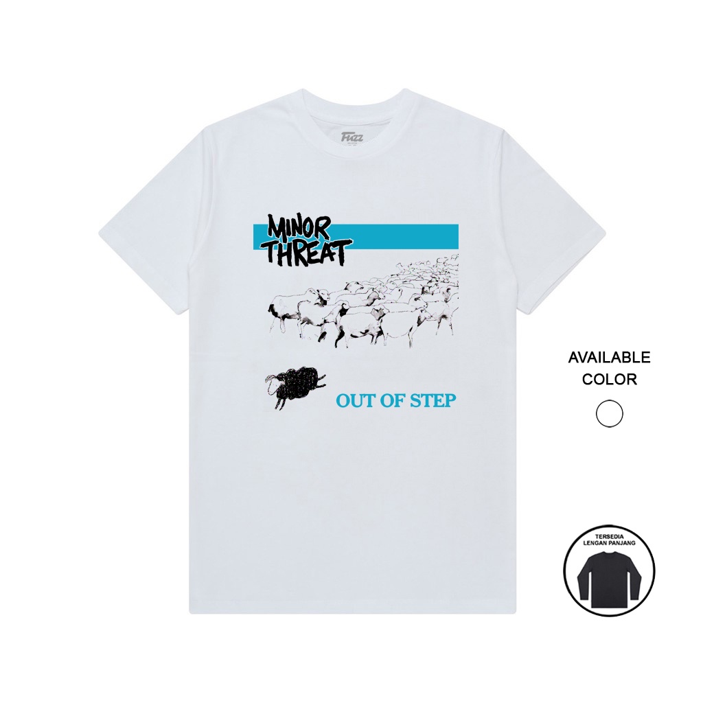 Kaos Minor Threat Baju Band Musik Distro T shirt Punk Rock Metal Pria Dan Wanita Unisex Original