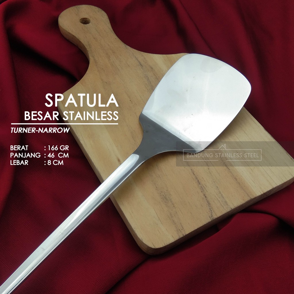 SPATULA SUSUK SUTIL MASAKAN BESAR STAINLESS TEBAL