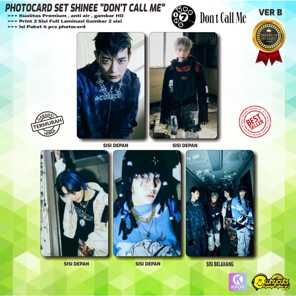 PHOTOCARD SET SHINEE PREMIUM // ATLANTIS // DONT CALL ME // FULL PACK // DUA SISI PRINT &amp; LAMINASI